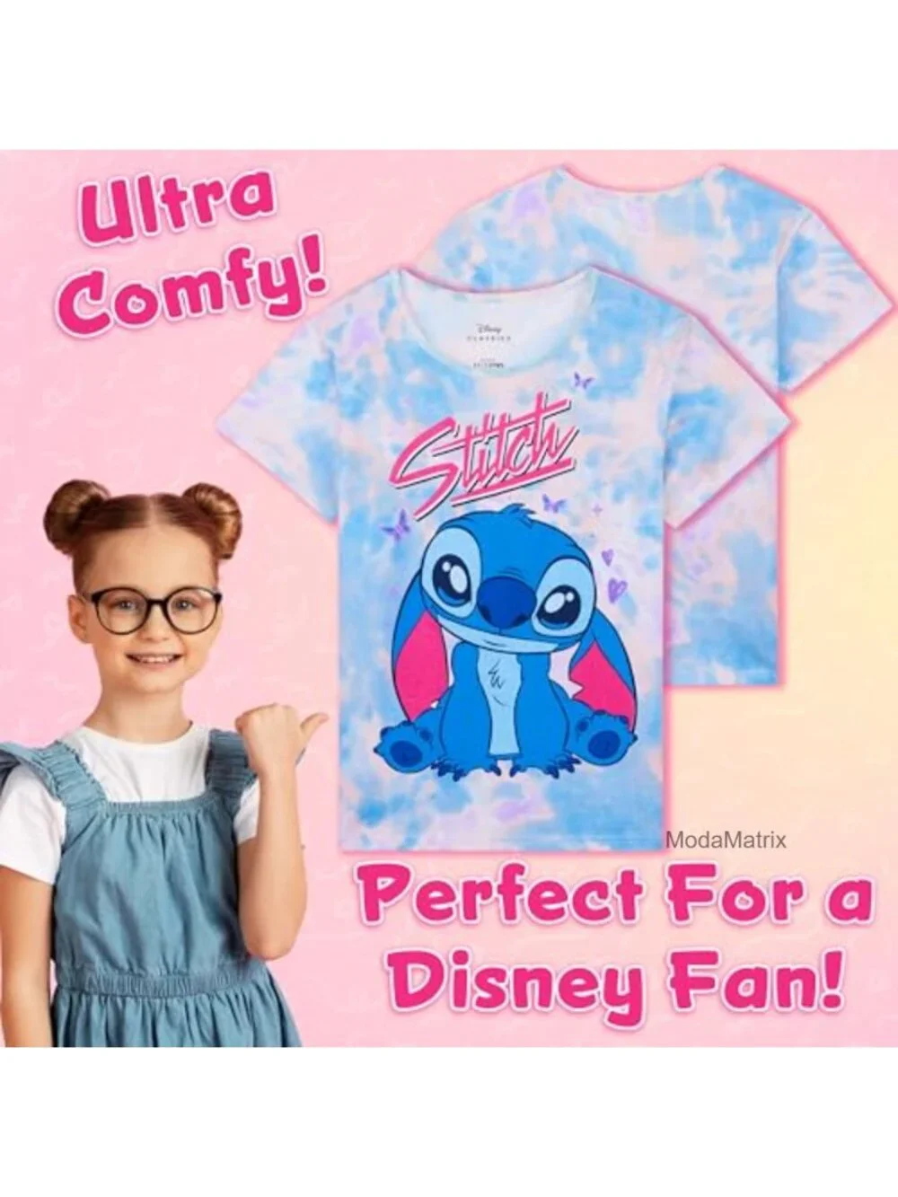 Kids Disney Stitch 2 Piece Pajama Set Short Sleeve Cotton Pjs Shorts